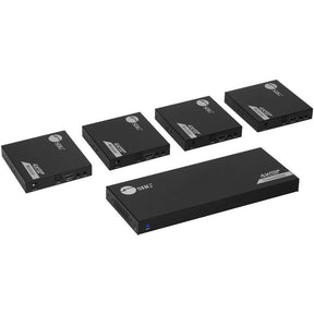 SIIG 1x4 4K 60Hz HDMI Splitter Over Cat6 Extender with Loopout/IR/ARC & RS-232 - Up to 230ft (70m) - Near Zero Latency — CE-H27A11-S1