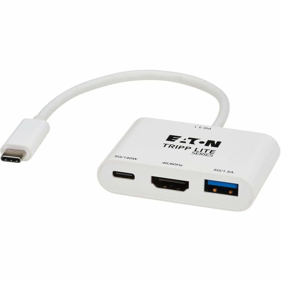 Eaton Tripp Lite Series USB-C Multiport Adapter - 4K 60 Hz HDMI, USB-A and USB-C Hub Ports, USB 3.2 Gen 1, 140W PD Charging, HDR, HDCP 2.3 — U444-06N-H4U-C3