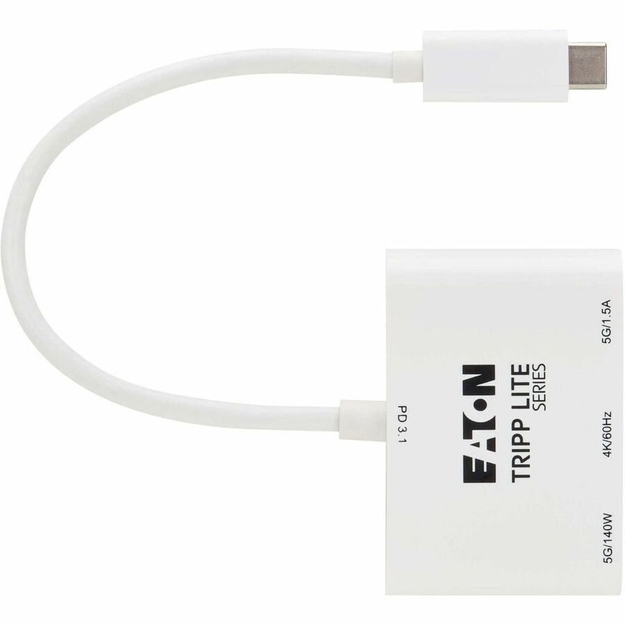 Eaton Tripp Lite Series USB-C Multiport Adapter - 4K 60 Hz HDMI, USB-A and USB-C Hub Ports, USB 3.2 Gen 1, 140W PD Charging, HDR, HDCP 2.3 — U444-06N-H4U-C3