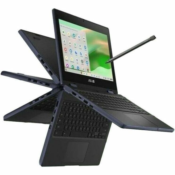Asus Chromebook CR11 Flip CR1104F CR1104FTA-YZ42T 11.6" Touchscreen Rugged Convertible 2 in 1 Chromebook - HD - Intel N-Series N150 - 4 GB - 32 GB Flash Memory - Mineral Gray — CR1104FTA-YZ42T