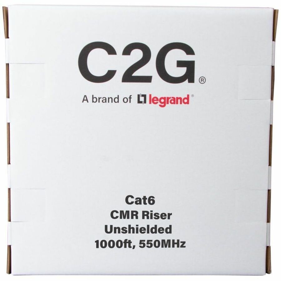 C2G 1000ft (304.8m) TAA-Compliant Cat6 Unshielded (UTP) Ethernet Cable with Solid Conductors-Riser CMR-Rated - Green — C2G56035