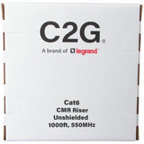 C2G 1000ft (304.8m) TAA-Compliant Cat6 Unshielded (UTP) Ethernet Cable with Solid Conductors-Riser CMR-Rated - Green — C2G56035