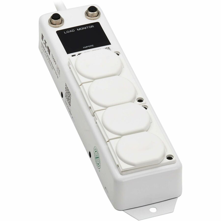 Eaton Tripp Lite Series Safe-IT UL 1363A Medical-Grade Power Strip for Patient Care Vicinities, 4 Hospital-Grade Outlets, Load Monitor, Safety Covers, Antimicrobial, 2 ft. (0.6 m) Cord — PS-402-HG-OEMLM