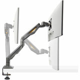 StarTech.com Desk Mount Monitor Arm, Up To 32" Display, Max 22lb/10kg, VESA, C-Clamp, Fully Articulating, Mechanical Spring, TAA-Compliant — H1M1AG2-MONITOR-ARM
