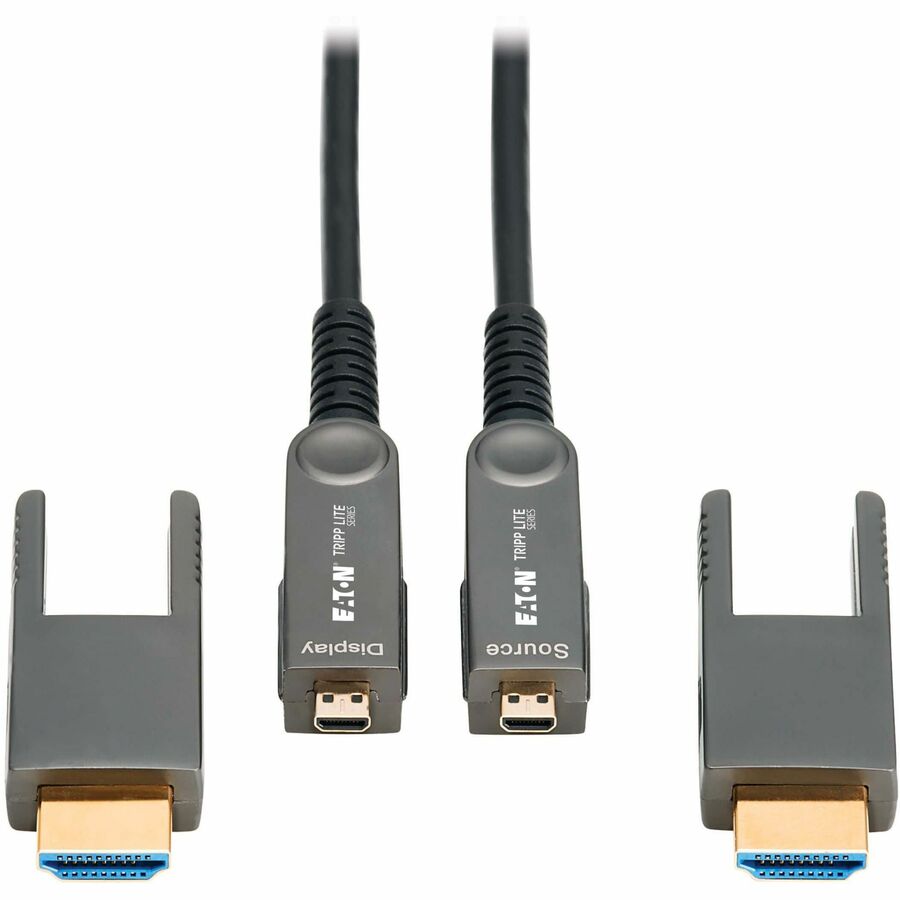 Eaton Tripp Lite Series 8K HDMI Fiber Active Optical Cable (AOC) with Detachable Connectors (M/M) - 8K UHD @ 60 Hz, HDR, HDCP 2.3, Black, 40 m (131 ft.) — P568FMM-40M-8K6