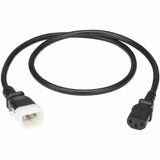 Eaton Tripp Lite Series PDU Power Cords, C13 to P-Lock C14 - Heavy-Duty, 15A, 250V, 14 AWG, 4 ft. (1.2 m), Black, 6 Pack — P005-E04-6