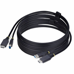 StarTech.com 10ft (3m) HDMI and USB 5Gbps KVM Cable, Up to 4K 60Hz, HDMI 2.0 and USB Combo Cable for KVM Switch — HU12210-KVM-CABLE