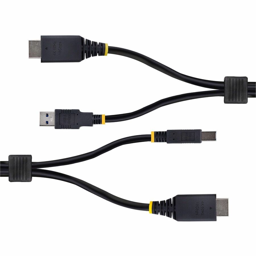 StarTech.com 10ft (3m) HDMI and USB 5Gbps KVM Cable, Up to 4K 60Hz, HDMI 2.0 and USB Combo Cable for KVM Switch — HU12210-KVM-CABLE