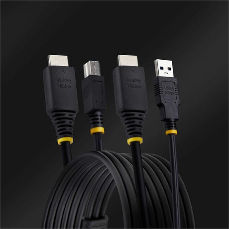 StarTech.com 10ft (3m) HDMI and USB 5Gbps KVM Cable, Up to 4K 60Hz, HDMI 2.0 and USB Combo Cable for KVM Switch — HU12210-KVM-CABLE