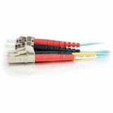 C2G 9.8ft (3m) LC-ST 10Gb 50/125 OM3 Duplex Multimode PVC Fiber Optic Cable - Aqua — 36123