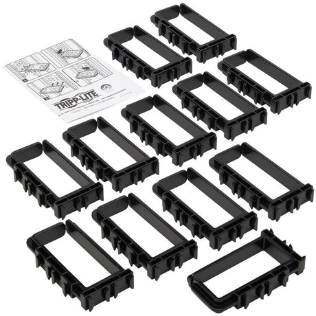 Eaton Tripp Lite Series Cable Management Rings for Rack Enclosures - Button Mount, Small, 2 x 4 in., 12 Pack — SRCABLERINGSM