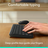 Logitech MK250 Bluetooth Wireless Mouse and Keyboard Combo: Fast & Easy Connectivity, Compact Wireless Keyboard, Ambidextrous Mouse (Graphite) — 920-013512