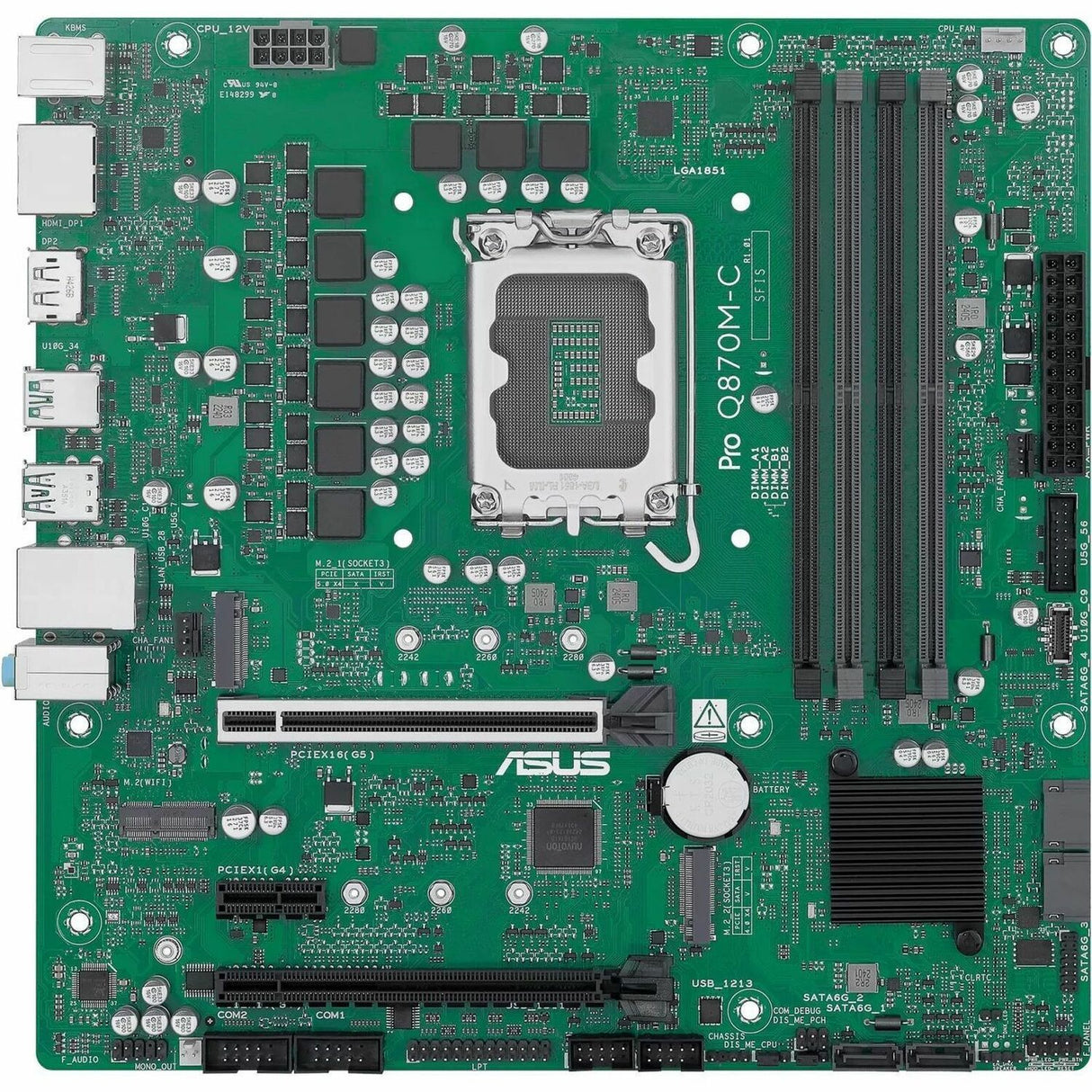 Asus Pro PRO Q870M-C-CSM Desktop Motherboard - Intel Q870 Chipset - Socket LGA-1851 - Micro ATX — PROQ870M-C-CSM