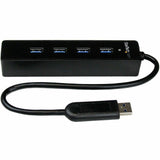 StarTech.com 4 Port Portable SuperSpeed USB 3.0 Hub with Built-in Cable - 5Gbps — ST4300PBU3