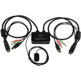 StarTech.com 2 Port USB HDMI Cable KVM Switch with Audio and Remote Switch? USB Powered — SV211HDUA