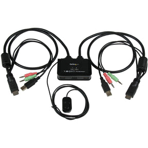 StarTech.com 2 Port USB HDMI Cable KVM Switch with Audio and Remote Switch? USB Powered — SV211HDUA