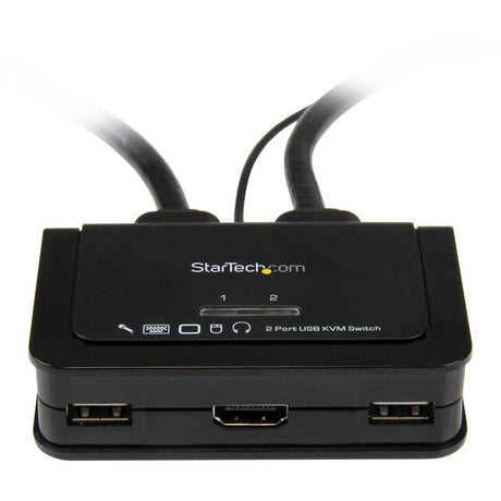 StarTech.com 2 Port USB HDMI Cable KVM Switch with Audio and Remote Switch? USB Powered — SV211HDUA