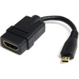 StarTech.com Micro HDMI to HDMI Adapter Dongle, 4K High Speed Micro HDMI to HDMI Converter, Micro HDMI Type-D Device to HDMI TV/Display — HDADFM5IN