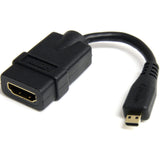 StarTech.com Micro HDMI to HDMI Adapter Dongle, 4K High Speed Micro HDMI to HDMI Converter, Micro HDMI Type-D Device to HDMI TV/Display — HDADFM5IN