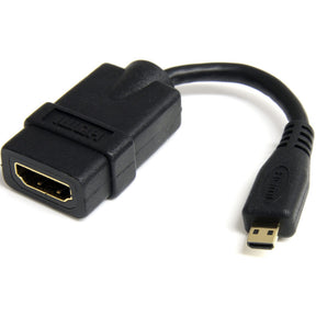 StarTech.com Micro HDMI to HDMI Adapter Dongle, 4K High Speed Micro HDMI to HDMI Converter, Micro HDMI Type-D Device to HDMI TV/Display — HDADFM5IN