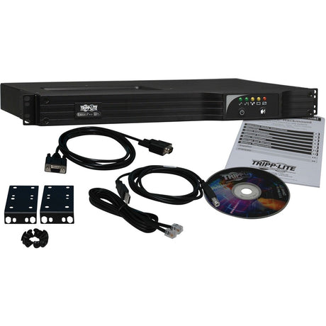 Eaton Tripp Lite Series TAA SmartPro 120V 1kVA 800W Line-Interactive Sine Wave UPS, 1U Rack/Vertical, Network Card Options, USB, 6 Outlets — SM1000RM1UTAA