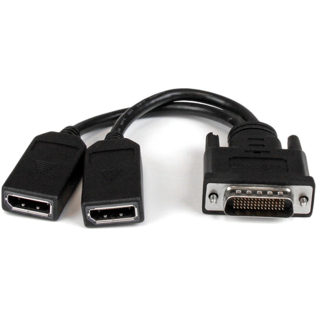 StarTech.com 8" DMS-59 to Dual DisplayPort Adapter Cable, 4K x 2K, DMS 59 pin (M) to 2x DP 1.2 (F) Splitter Y Cable, LFH to 2x DP Monitors — DMSDPDP1