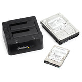 StarTech.com Dual-Bay USB 3.0 to SATA and IDE Hard Drive Docking Station, 2.5/3.5" SATA III and IDE (40 pin), SSD/HDD Dock, Top-Loading — UNIDOCKU33
