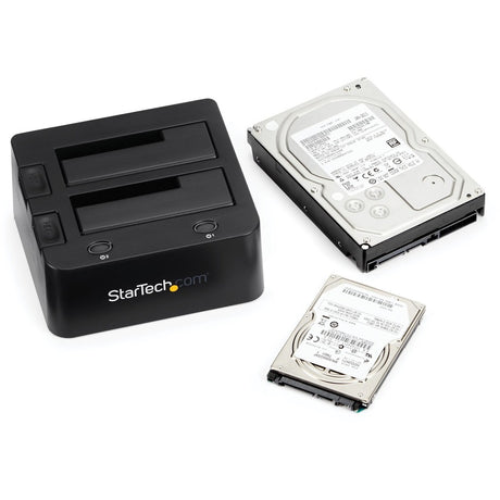 StarTech.com Dual-Bay USB 3.0 to SATA and IDE Hard Drive Docking Station, 2.5/3.5" SATA III and IDE (40 pin), SSD/HDD Dock, Top-Loading — UNIDOCKU33