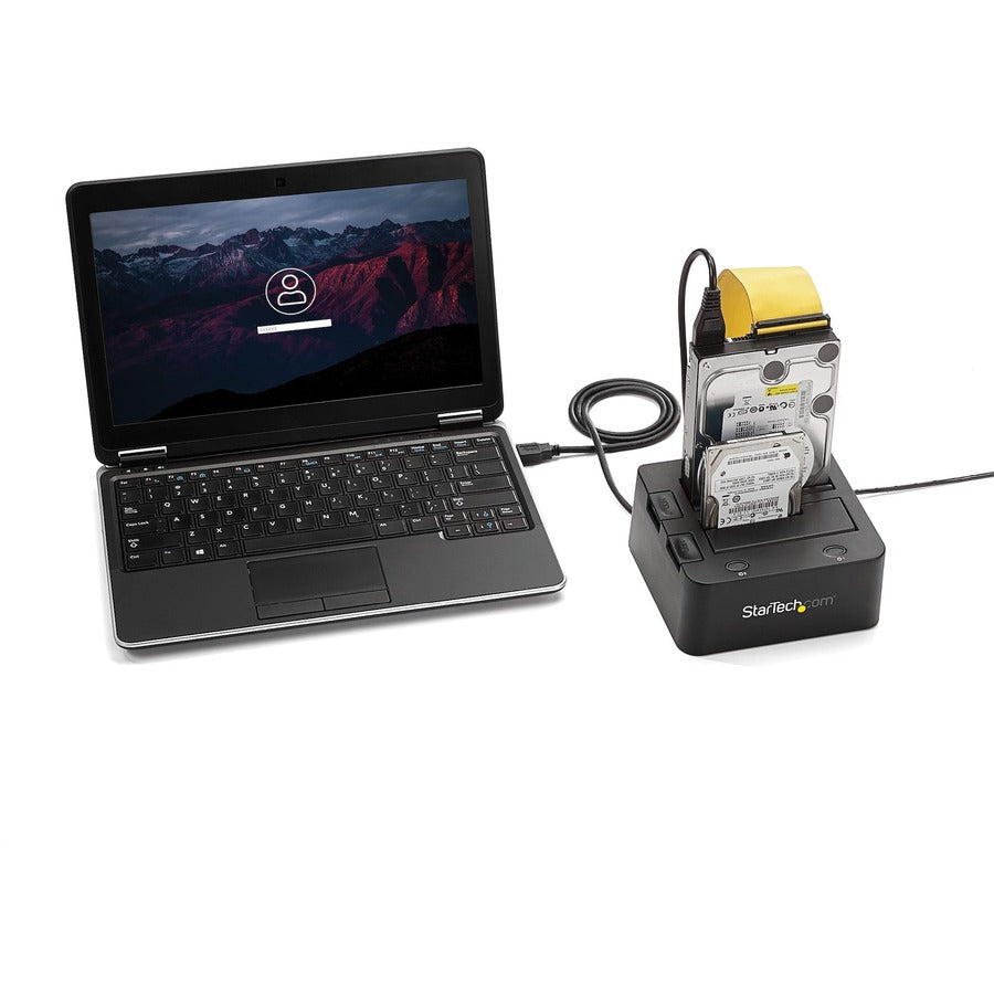 StarTech.com Dual-Bay USB 3.0 to SATA and IDE Hard Drive Docking Station, 2.5/3.5" SATA III and IDE (40 pin), SSD/HDD Dock, Top-Loading — UNIDOCKU33