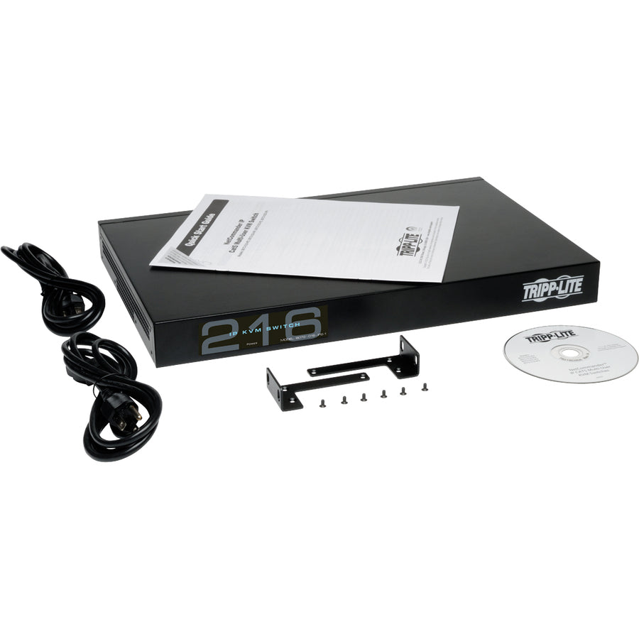 Eaton Tripp Lite Series NetCommander 16-Port Cat5 KVM over IP Switch - 2 Remote + 1 Local User, 1U Rack-Mount, TAA — B072-016-IP2