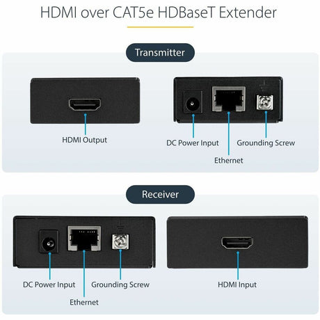 StarTech.com HDMI over CAT5e HDBaseT Extender - Power over Cable - Ultra HD 4K — ST121HDBTE