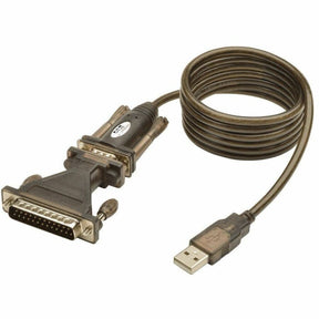 Eaton Tripp Lite Series USB to Serial Adapter Cable (USB-A to DB25 M/M), 5 ft. (1.52 m) — U209-005-DB25