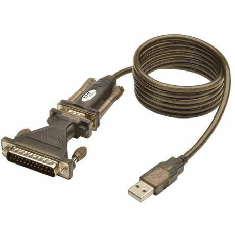 Eaton Tripp Lite Series USB to Serial Adapter Cable (USB-A to DB25 M/M), 5 ft. (1.52 m) — U209-005-DB25