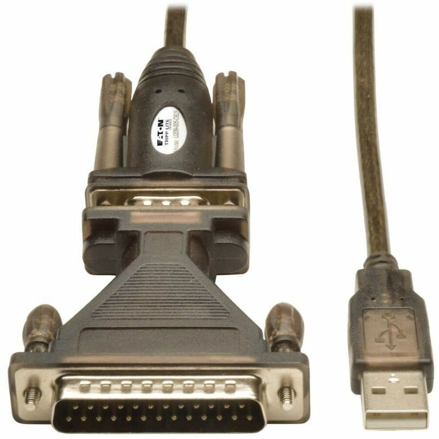 Eaton Tripp Lite Series USB to Serial Adapter Cable (USB-A to DB25 M/M), 5 ft. (1.52 m) — U209-005-DB25
