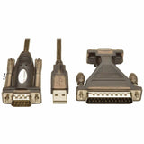 Eaton Tripp Lite Series USB to Serial Adapter Cable (USB-A to DB25 M/M), 5 ft. (1.52 m) — U209-005-DB25