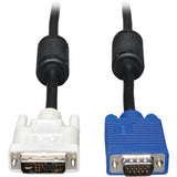 Eaton Tripp Lite Series DVI to VGA High-Resolution Adapter Cable with RGB Coaxial (DVI-A to HD15 M/M), 6 ft. (1.8 m) — P556-006