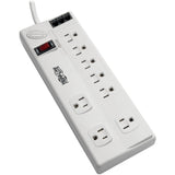 Eaton Tripp Lite Series Protect It! 8-Outlet Computer Surge Protector, 8 ft. (2.43 m) Cord, 3150 Joules, Tel/Modem/Fax Protection, TAA — TLP808TELTAA
