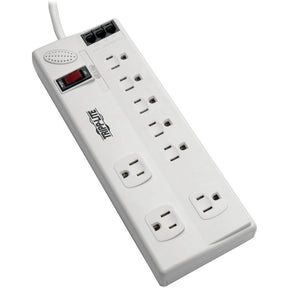 Eaton Tripp Lite Series Protect It! 8-Outlet Computer Surge Protector, 8 ft. (2.43 m) Cord, 3150 Joules, Tel/Modem/Fax Protection, TAA — TLP808TELTAA
