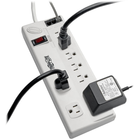 Eaton Tripp Lite Series Protect It! 8-Outlet Computer Surge Protector, 8 ft. (2.43 m) Cord, 3150 Joules, Tel/Modem/Fax Protection, TAA — TLP808TELTAA