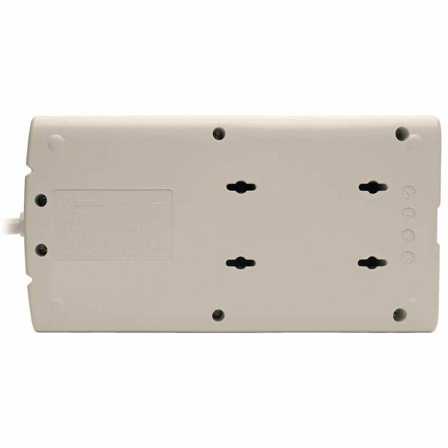 Eaton Tripp Lite Series Protect It! 8-Outlet Surge Protector, 8 ft. Cord with Right-Angle Plug, 1440 Joules, Diagnostic LEDs, Light Gray Housing — TLP808