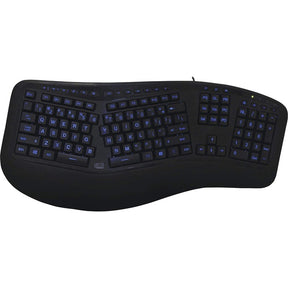 Adesso Color Illuminated Ergonomic Keyboard — AKB-150EB