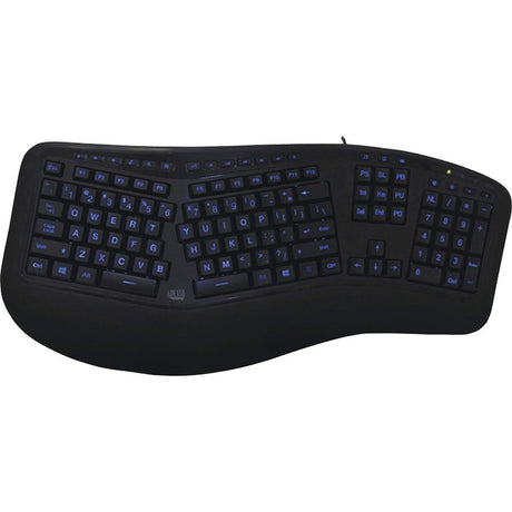 Adesso Color Illuminated Ergonomic Keyboard — AKB-150EB