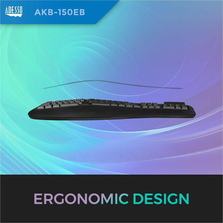 Adesso Color Illuminated Ergonomic Keyboard — AKB-150EB