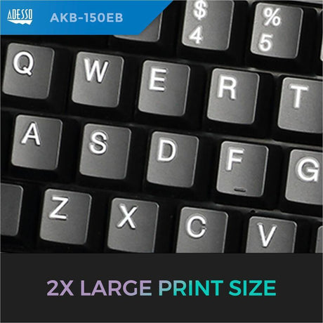 Adesso Color Illuminated Ergonomic Keyboard — AKB-150EB