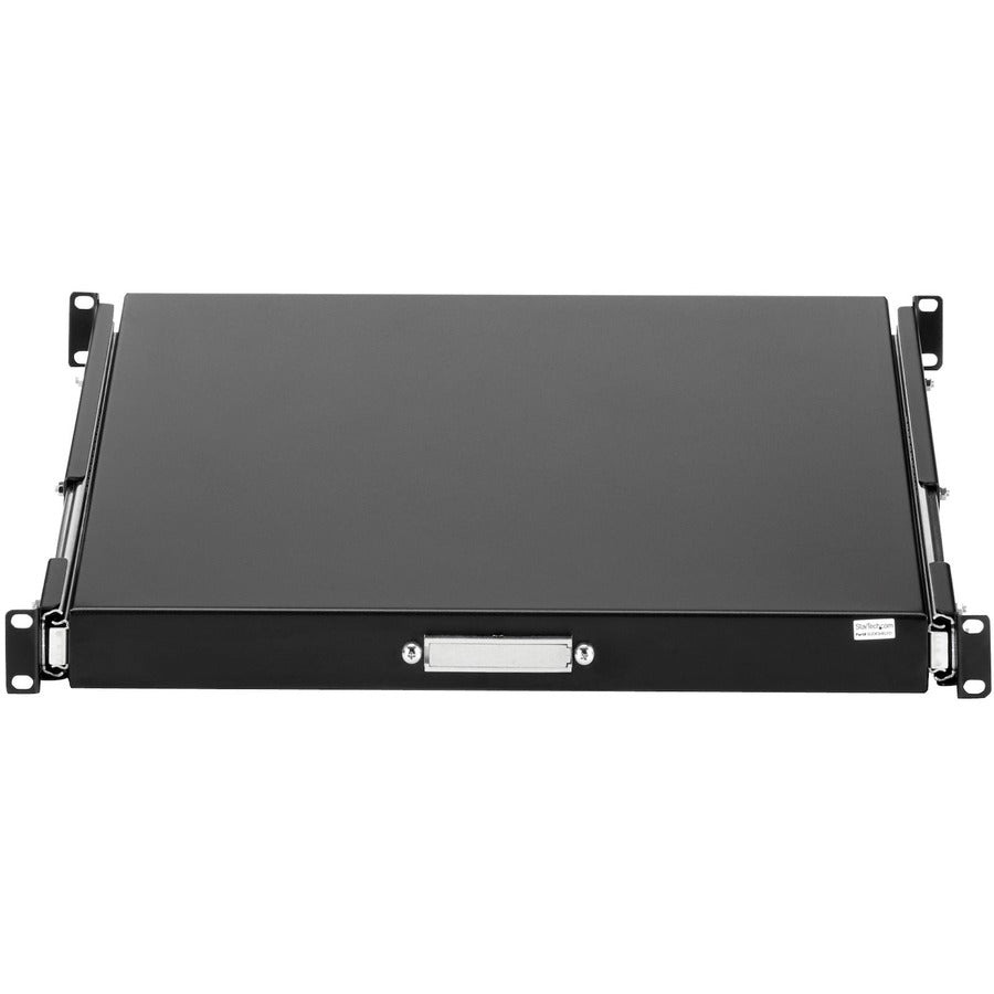 StarTech.com 1U Sliding Server Rack Mount Keyboard Shelf Tray, 55lbs (25Kg), 22in (55cm) Deep Steel Pull Out Drawer for 19" Equipment Rack — SLIDESHELFD