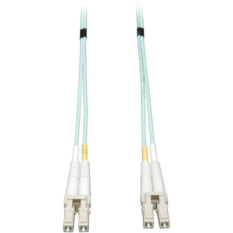Eaton Tripp Lite Series 10G Duplex Multimode 50/125 OM3 LSZH Fiber Optic Cable (LC/LC), Aqua, 2 m (6 ft.) — N820-02M