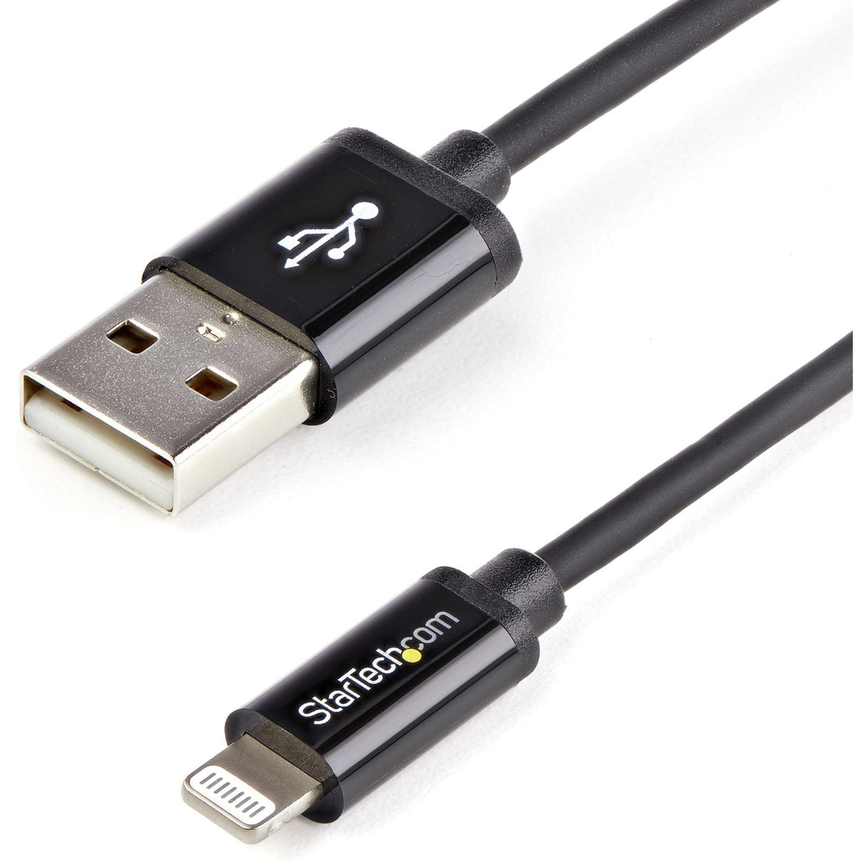 StarTech.com 1m (3ft) Black Apple�&reg; 8-pin Lightning Connector to USB Cable for iPhone / iPod / iPad — USBLT1MB