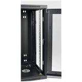 Eaton Tripp Lite Series SmartRack 18U Low-Profile Switch-Depth Wall-Mount Half-Height Rack Enclosure, Clear Acrylic Window, Hinged Back — SRW18USG