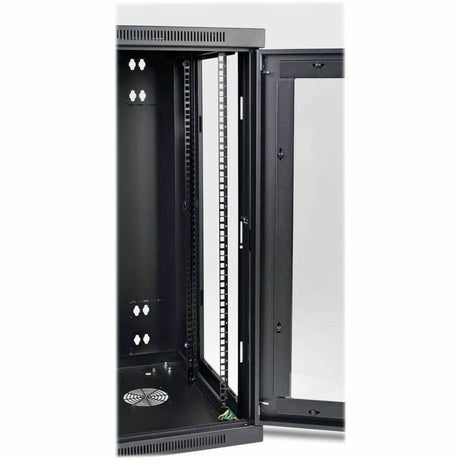 Eaton Tripp Lite Series SmartRack 18U Low-Profile Switch-Depth Wall-Mount Half-Height Rack Enclosure, Clear Acrylic Window, Hinged Back — SRW18USG