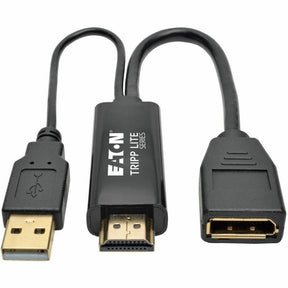 Eaton Tripp Lite Series 4K HDMI to DisplayPort Active Converter (M/F) with USB Power, 6 in. (15.2 cm) — P130-06N-DP-V2